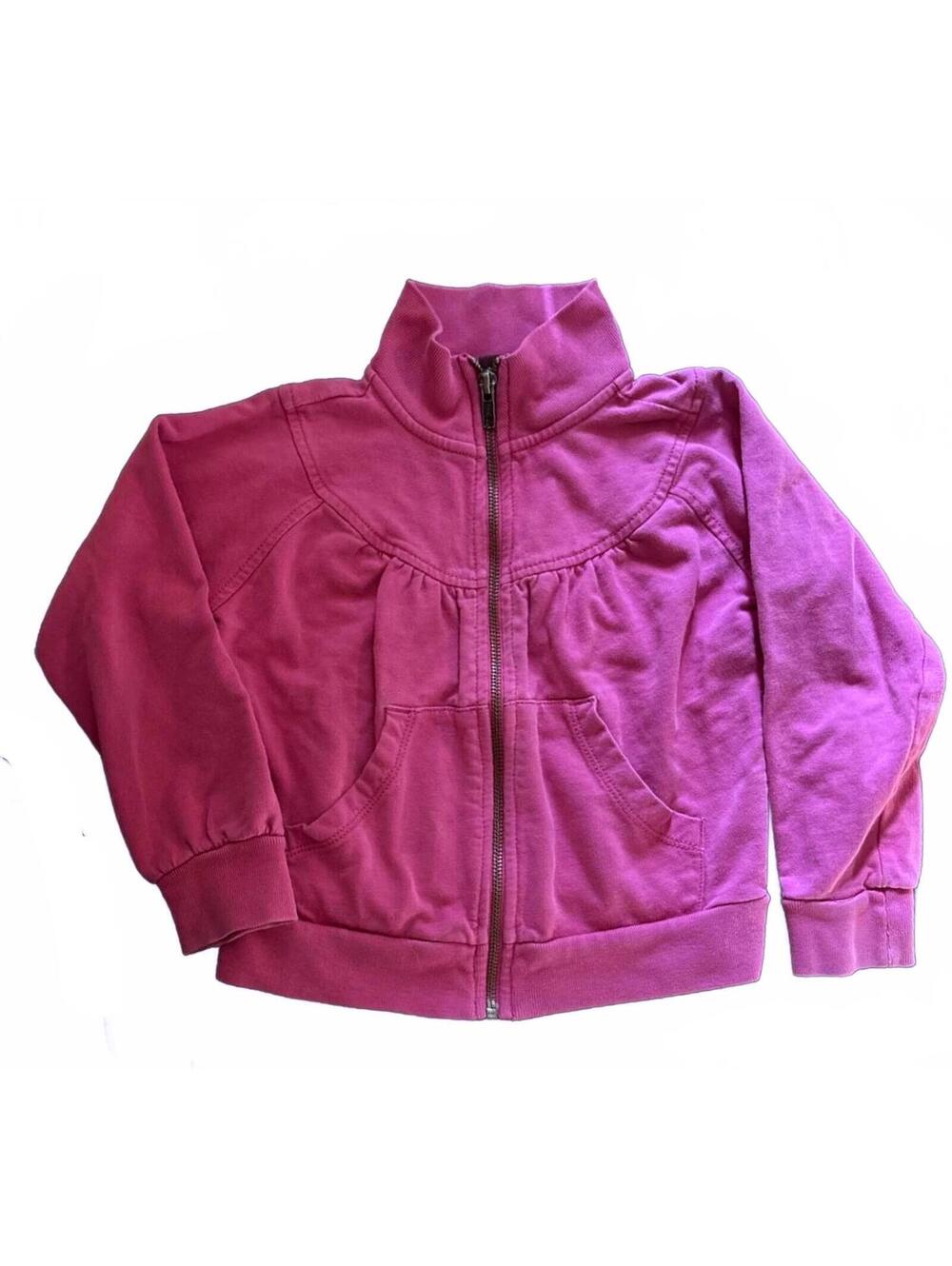 Tea Girls Pink Cotton Zip-Up Jacket - Size 5T